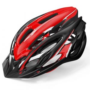 Shinmax Casque de v&eacute;lo avec visi&egrave;re Amovible avec lumi&egrave;re LED, pour Homme et Femme, Casque de v&eacute;lo l&eacute;ger et r&eacute;glable pour VTT, v&eacute;lo de Route, 57 &agrave; 62 cm