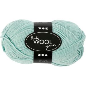 Image de Creotime Pelote de laine pour bébés Baby Wool Yarn - 172 m Vert Clair