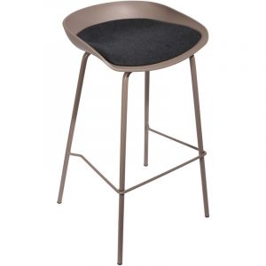 Image de The home deco factory Tabouret de bar design Hella - H. 84 cm - Beige