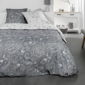 Today Parure de lit 2 personnes Coton 57 Fils Imprimé Angele