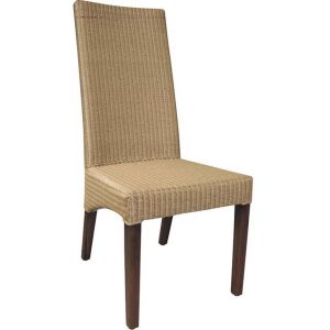 Aubry Gaspard Chaise en loom et teck Simona