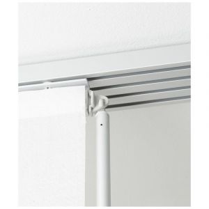 Image de Madécostore Rail Aluminium Gris pour Panneau Japonais 45 cm - Gris - L160 x H2,5cm