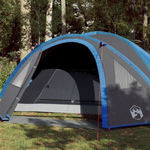 VidaXL Tente de camping 4 personnes bleu 300x250x132 cm taffetas 185T