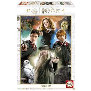 Educa Harry Potter | 500 pièces Puzzle pour Adultes. Mesure: 34 x 48 cm. Contient Environ de la Colle Fix Puzzle. À partir de 11 Ans (19914)
