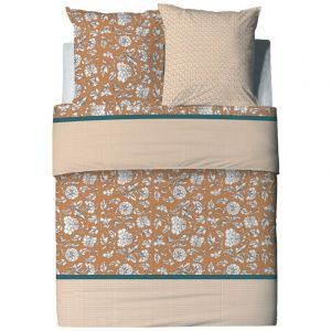 Housse de couette 260x240 Loni + 2 taies coton 57 fils