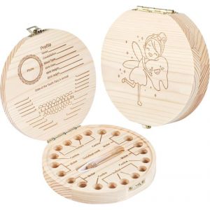 Alyze Boîte à dents - Garçons - Filles - Boîte de rangement pour dents de lait - Carnet de bord - Naissance