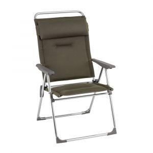 Fauteuil Camping et Plage Pliant - Ultra-Léger - Xl - Alu Cham Xl - Aircomfort - Noir Acier Lafuma Mobilier Acier