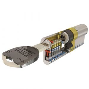 Tesa Axe Abloy - Cylindre de haute sécurité, TK100, double embrayage, levier court