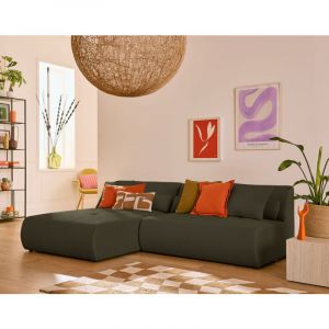 Onyx - canapé modulable d'angle réversible 4 places - en tissu mailles 3D - Vert
