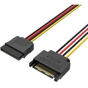 Câble d'alimentation Vention KDABY SATA 15 broches mâle-femelle 30 cm en cuivre étamé