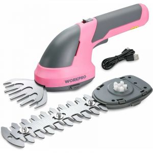 Workpro - Cisaille Sculpte-Haie et Taille-Herbes sans Fil 7,2V, Cisaille &agrave; Gazon avec 2 Lames, Taille Haie Electrique 2 en 1 avec Batterie 2000 mAh,