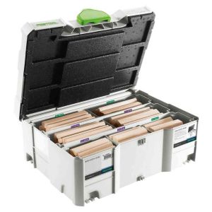 Festool Assortiment Domino en h&ecirc;tre DS/XL D12/D14 128x BU 498205