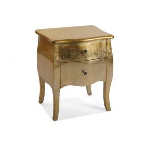 Versa Commode avec 2 Tiroirs Bois Or OPA