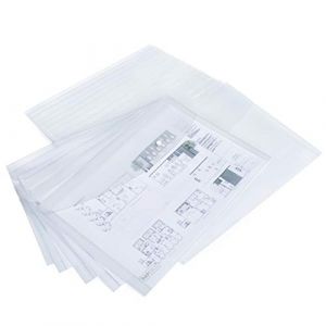 Rapesco 1589 Pochette à Bouton Pression, A3, Transparent, Lot de 20