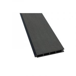 McCover Lame de clôture bois composite Larko L176 cm / l 14.8cm / E 21mm Gris anthracite, E : 21mm, l : 14,8cm, L : 176cm