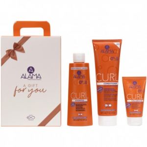Alama Curl Cofanetto Capelli Ricci Shampoo + Districante + Fluido Modellante