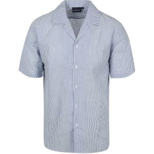 Suitable Chemise Short Sleeve Stripe Seersucker Clair Bleu clair Bleu taille S