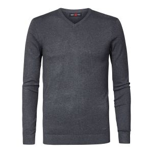 Petrol industries Pull col V KWV002 Gris Anthracite - Taille 2XL