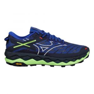 Mizuno Wave Mujin 10 Chaussure Trail Hommes - Bleu Foncé, Blanc, Pointure 41
