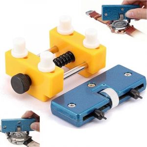Montre Mouvement Fixateur Horloger Réparation -Outil multifonction- Montre Réglable Ouvre Coque Arrière Presse Closer Dissolvant Outil Montre Kit