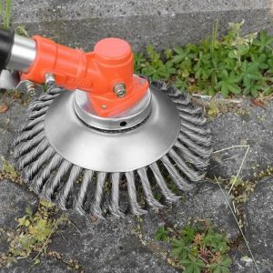 Acier PRO jardin mauvaises rbes brosse tondeuse à gazon rasoirs tondeuse à gazon mangeur tondeuse jardin pelouse Machine accesso