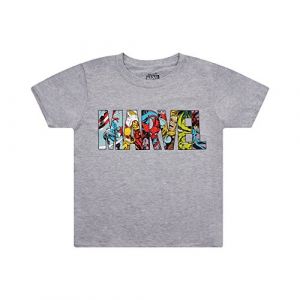 Tee Shirt Logo Characters Garçon Gris Taille UK 9