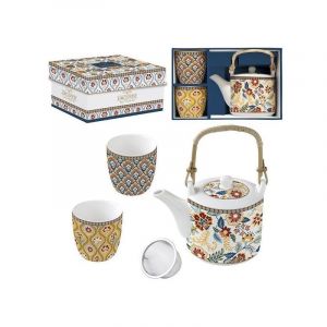 Easy life Coffret Théière + 2 gobelets Cachemire - Coffee Mania