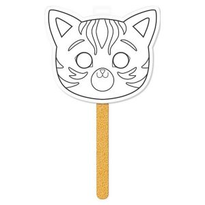 Avenue mandarine Masque à colorier Graffy Stick Chat