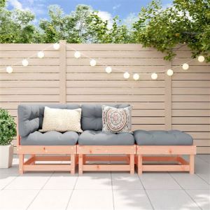 VidaXL Salon de jardin 3 pcs bois massif douglas