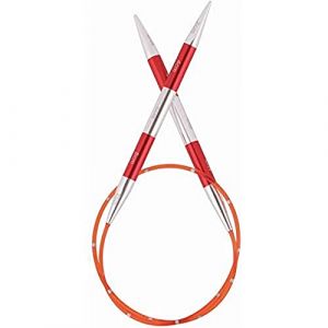 Knitpro Épingles à Tricoter circulaires, Aluminium, Red, 40cm x 6mm