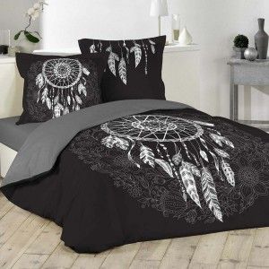 Parure de Lit 3 Pièces "Ista" 220x240cm Noir Prix