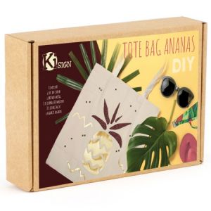 Graine Créative Kit DIY - Customiser un tote-bag - Ananas