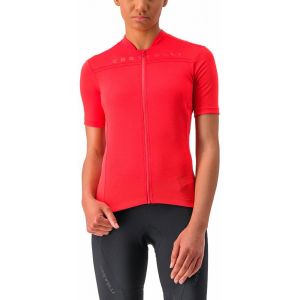 Castelli Maillot manches courtes femme anima 4 rouge