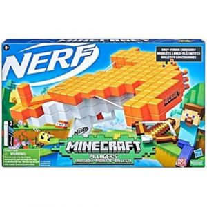 Hasbro Minecraft arbalète à fléchettes Pillager's Crossbow, avec 3 fléchettes Elite