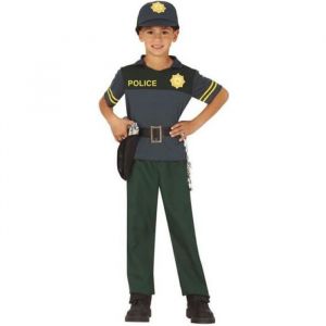 FIESTAS GUIRCA Déguisement de police espagnole Garde civile pour enfant Taille 7-9 ans