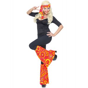 Widmann Set jambleres et bandeau disco bubbles orange 70'