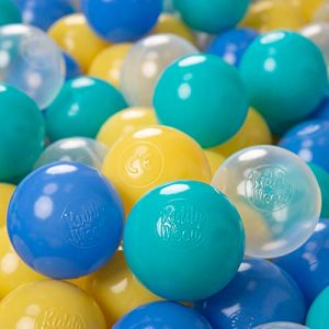 500/6Cm ? Balles Colorées Plastique Pour Piscine Enfant Bébé Fabriqué En eu, Turquoise/Bleu/Jaune/Transparent - turquoise/bleu/jaune/transparent