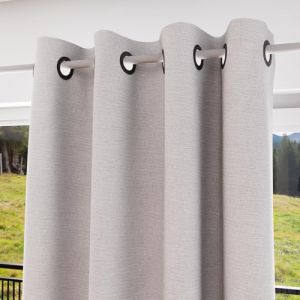 Soleil d'Ocre Rideau à Oeillets Isolant et 100% Occultant 135x250 cm Eclipse Blanc