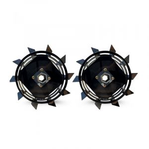 Daewoo Paire de roues métalliques 4.00-8 axe 32 mm pour motoculteur toute marque – DAACC-116-23
