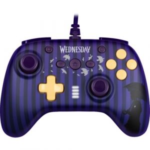 Image de Konix Mercredi Manette filaire pour Nintendo Switch, Switch 2 et PC - Fonction vibration - Poignées anti-dérapantes - Câble 3 m - Violet et noir