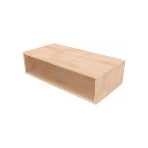 Abc Meubles - Cube de rangement bois 100x50 cm - Gris