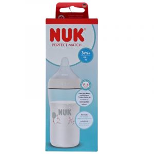 Nuk Perfect Match - Biberon 260 ml, d&eacute;bit M, d&egrave;s 3 mois