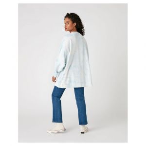 WRANGLER Oversized Sweat Maillot de survtement, Blue Tie Dye, S Femme