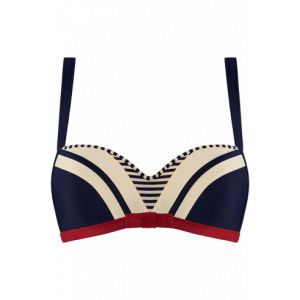 Image de Marlies Dekkers Haut de maillot de bain balconnet Starboard Bleu Marine/Blanc - Taille 85B