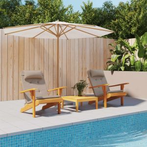 VidaXL Coussins de chaise adirondack lot de 2 taupe tissu oxford