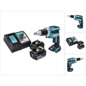 Makita DFS 452 RM Visseuse plaque de plâtre sans fil 18 V Brushless + 2x batterie 4,0 Ah + kit chargeur