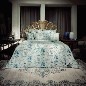 Anne de Solène Housse de couette percale bleu foncé 240x220 cm