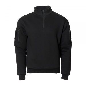 Mil-tec Sweat-shirt Tactical avec fermeture éclair noir