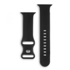 Hama Bracelet de montre intelligente Apple Watch 42/44/45/49 mm (pour montre, silicone, bracelet, poignet, amovible) noir