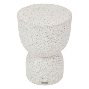 Hesperide Table de jardin d'appoint ronde en ciment effet terrazzo TIMANDRA - Gris - Timandra
